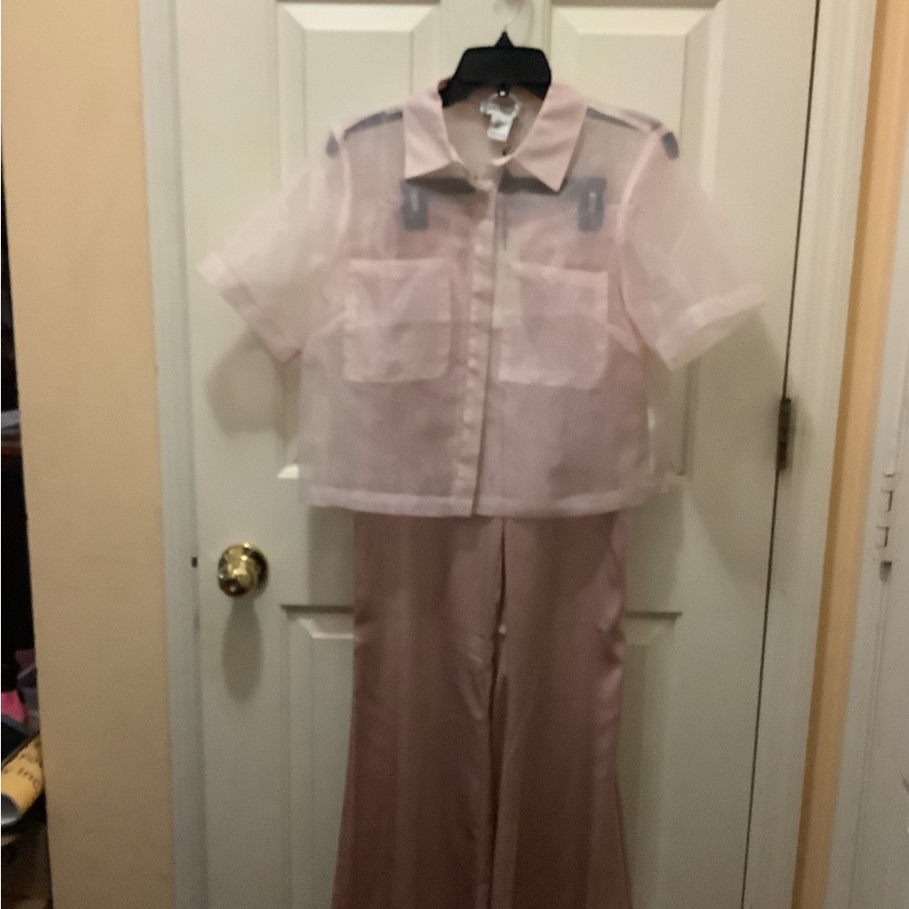 Stylish Pink two piece set
